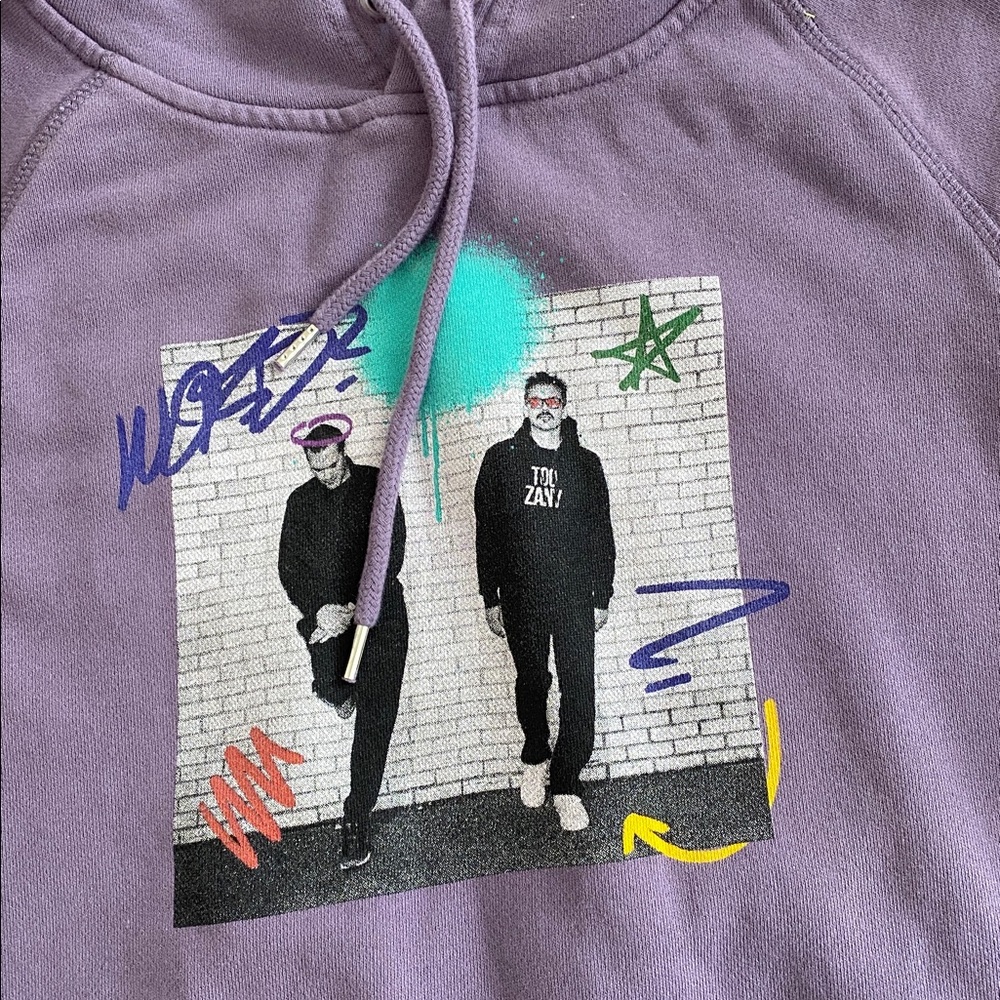 Rhymesayers Atmosphere Tagged Hoodie Purple Pullover‎ Sweatshirt XS - Picture 2 of 5
